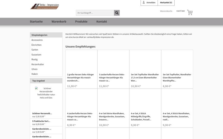 Screenshot of deko-impression.de