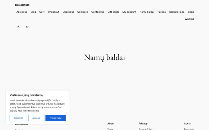Screenshot ta' dekobaldai.lt