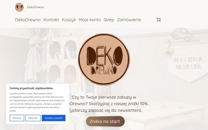 Snimka zaslona za dekodrewno.com.pl