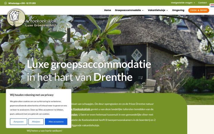 Screenshot stránky dekoekoeksklok.nl