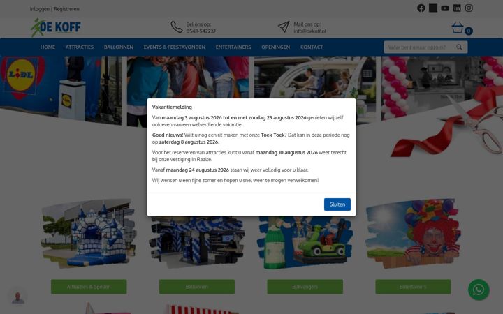 Screenshot stránky dekoff.nl