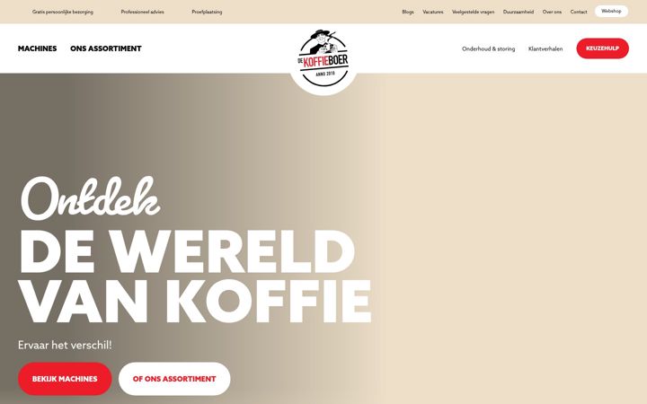 Screenshot stránky dekoffieboer.nl