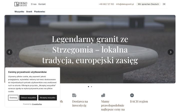 Snimka zaslona za dekogranit.pl