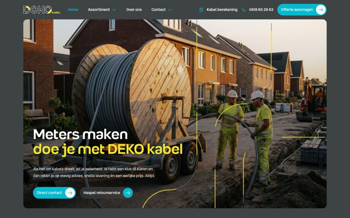 Screenshot stránky dekokabel.nl
