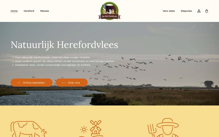 Screenshot stránky dekokherefords.nl