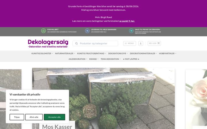 Screenshot of dekolagersalg.dk