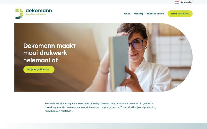 Screenshot stránky dekomann.nl