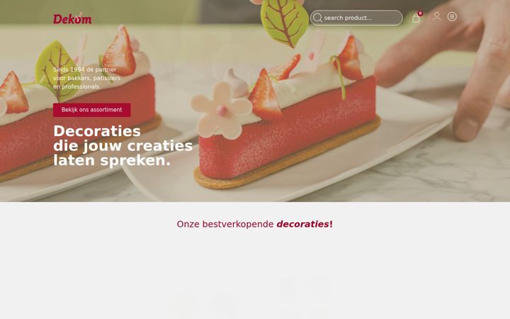 Screenshot stránky dekomart.nl