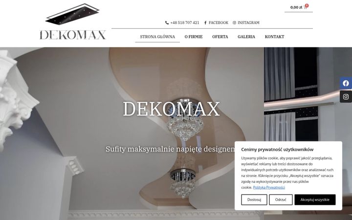 Snimka zaslona za dekomax.com.pl
