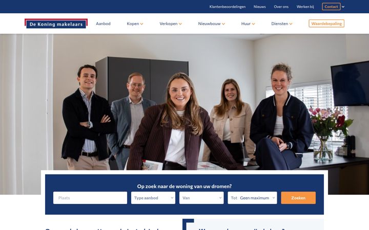 Képernyőkép: dekoningwonen.nl