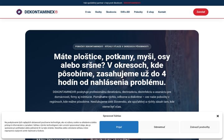 Screenshot of dekontaminex.sk