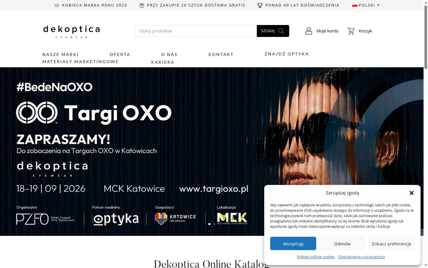 Snimka zaslona bannera za privolu prikazanog prije bilo kakve interakcije