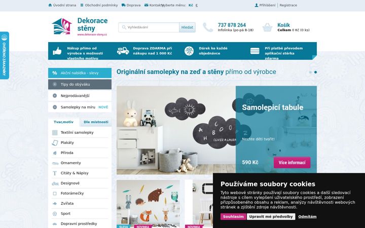 Skärmbild av dekorace-steny.cz