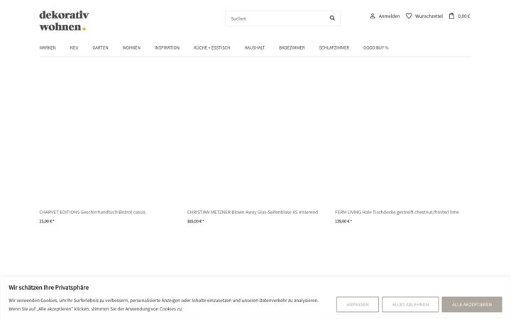 Screenshot of dekorativ-wohnen.de