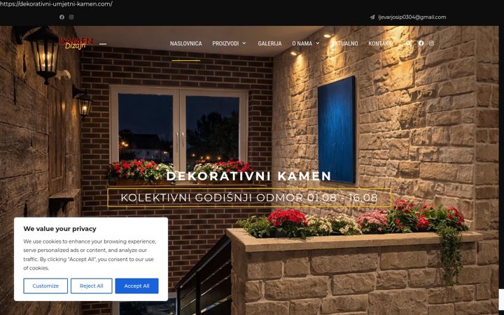 Screenshot of dekorativni-umjetni-kamen.com