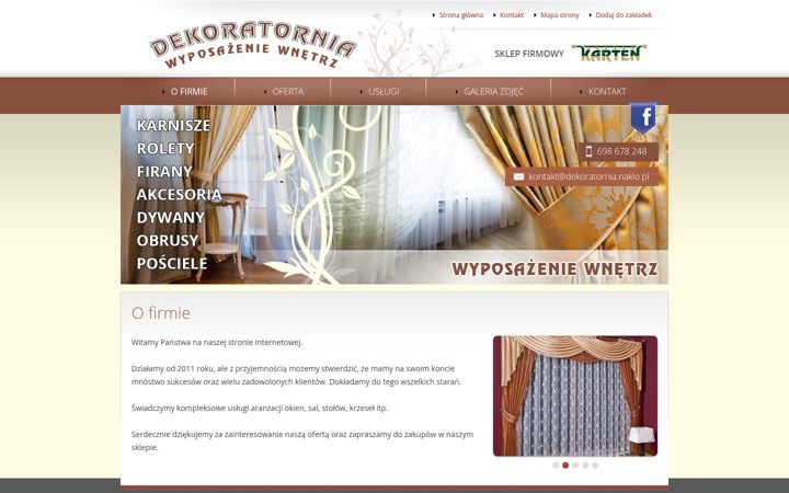 Capture d'écran de dekoratornia.naklo.pl