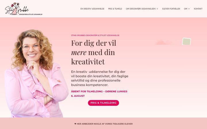 Screenshot of dekoratoruddannelse.dk
