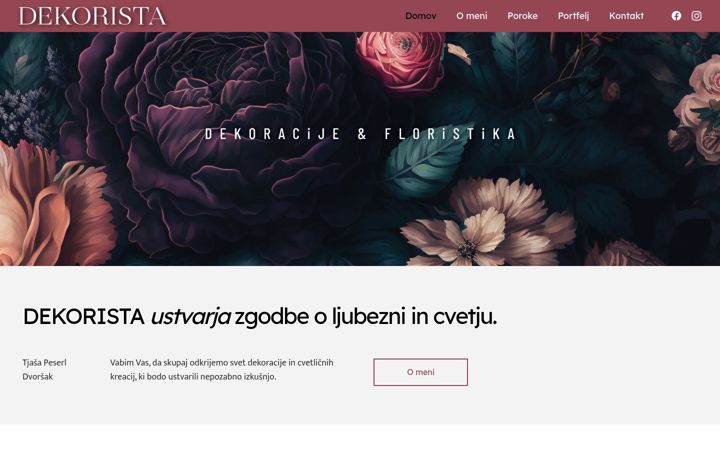 Screenshot von dekorista.si