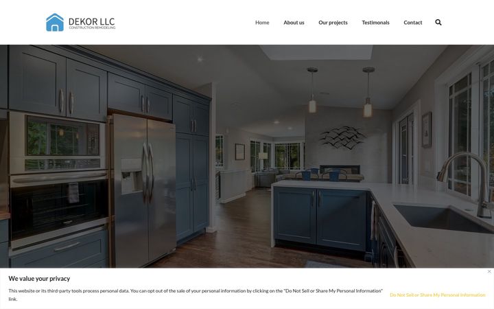 Screenshot of dekorllc.com