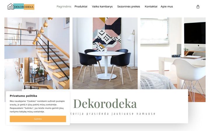 Screenshot ta' dekorodeka.lt
