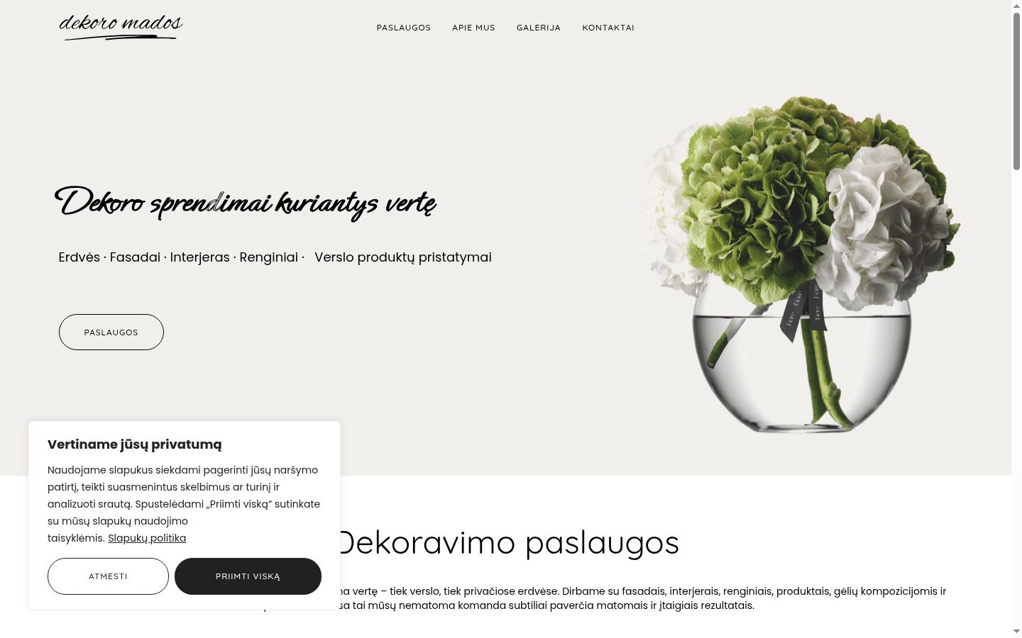 Screenshot tal-banner tal-kunsens muri qabel kwalunkwe interazzjoni