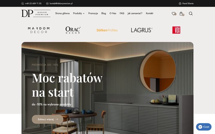 Snímek obrazovky dekorpremium.pl