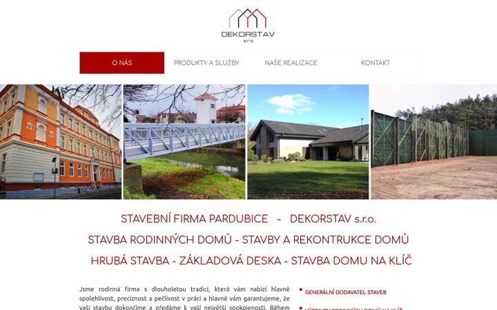 Skärmbild av dekorstav.cz