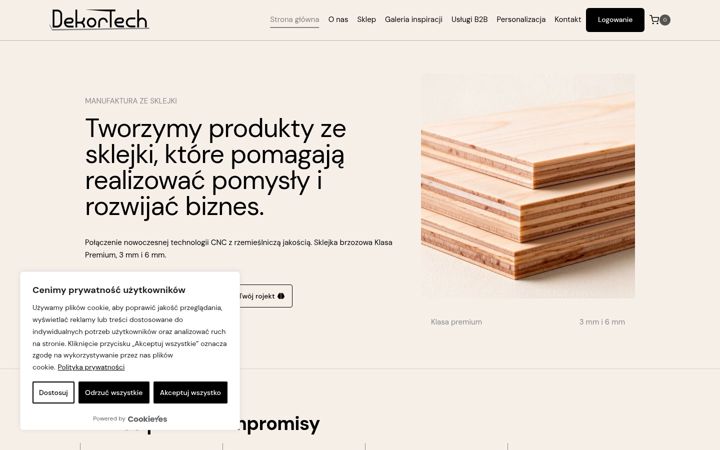 Snímek obrazovky dekortech.pl