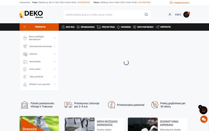 Screenshot ta' dekoskalda.lt