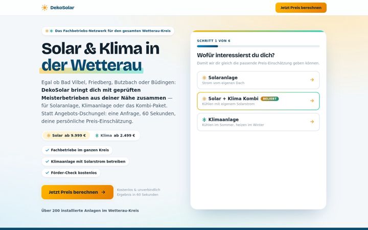 Screenshot of dekosolar.de