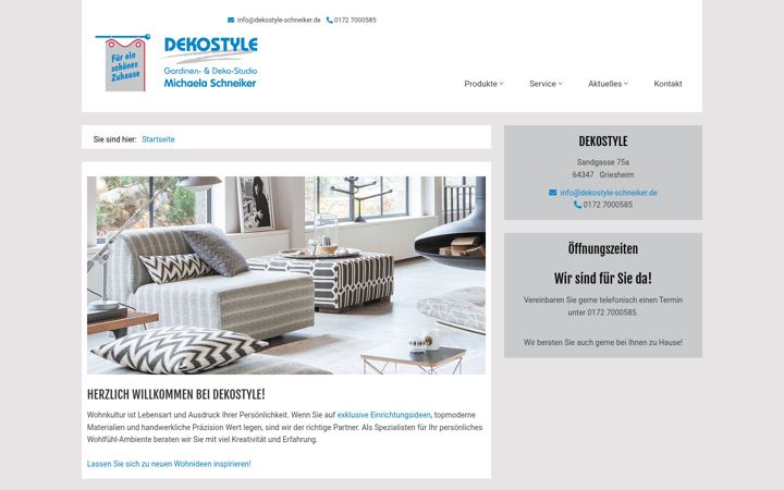 Screenshot of dekostyle-schneiker.de