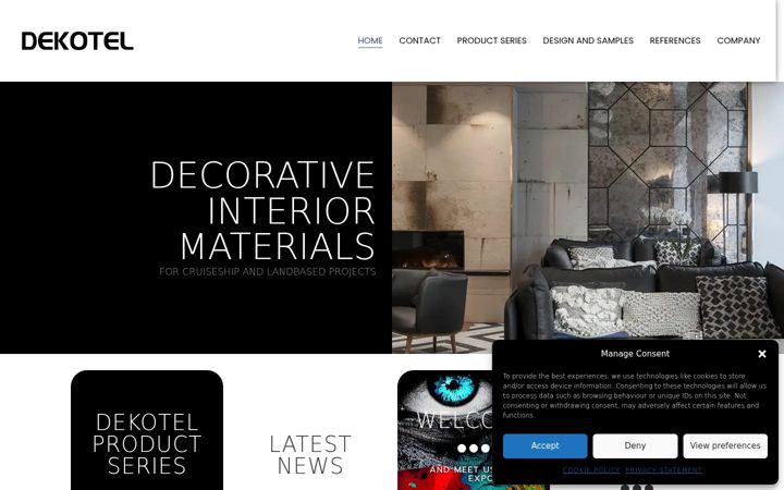 Screenshot of dekotel.com