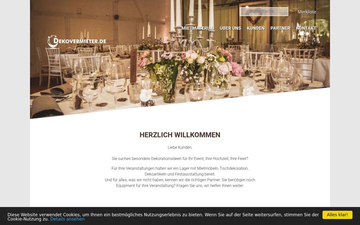 Screenshot of dekovermieter.de