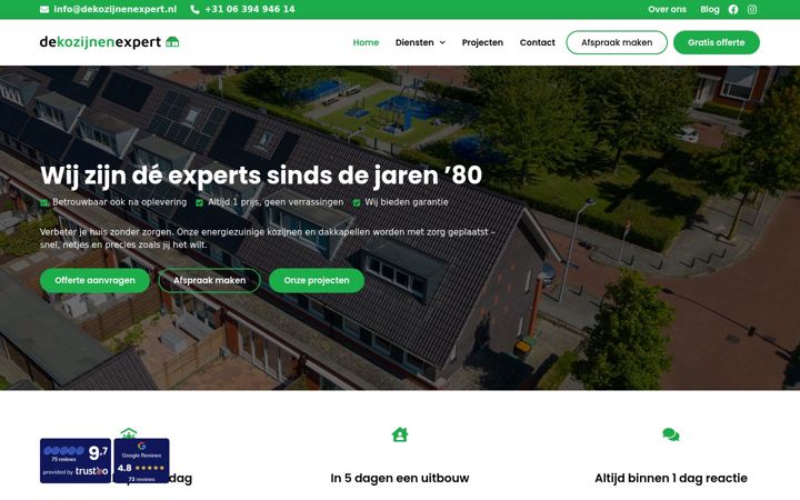 Ekrano kopija dekozijnenexpert.nl