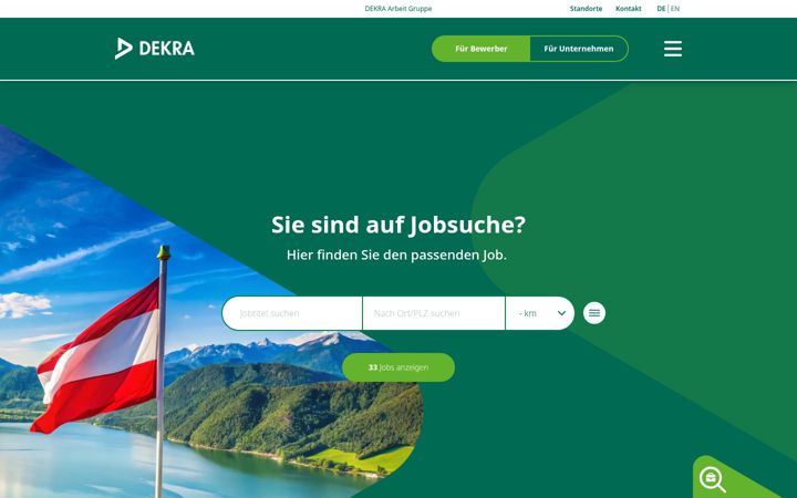 Screenshot of dekra-arbeit.at