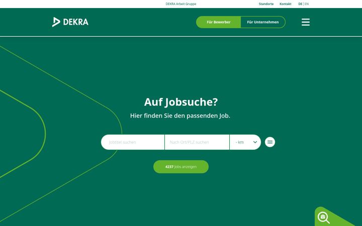 Screenshot of dekra-arbeit.de