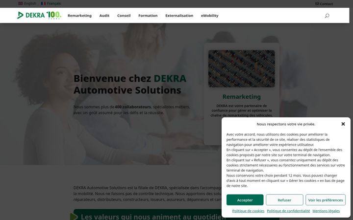 Screenshot of dekra-automotive-solutions.fr