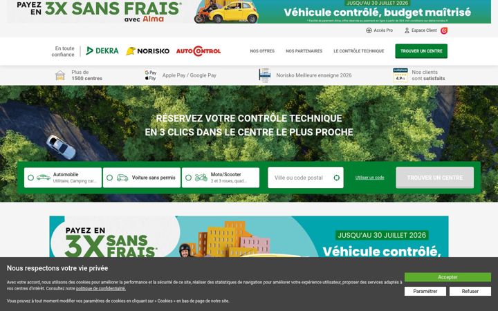 Ekraanipilt saidist dekra-norisko.fr
