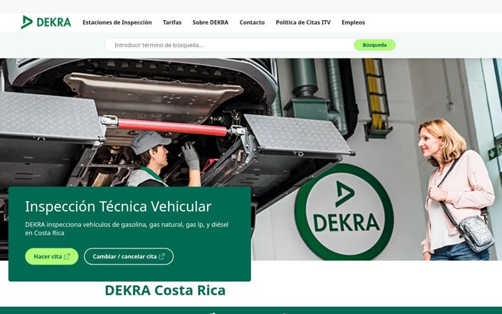 Screenshot of dekra.cr