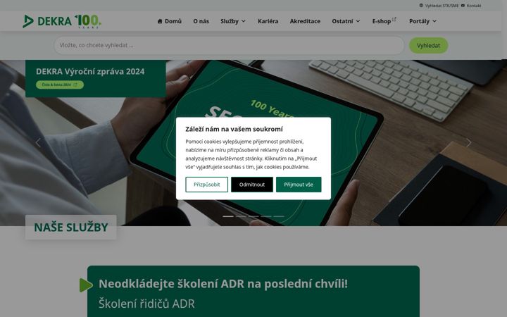 Ekrānuzņēmums no dekra.cz