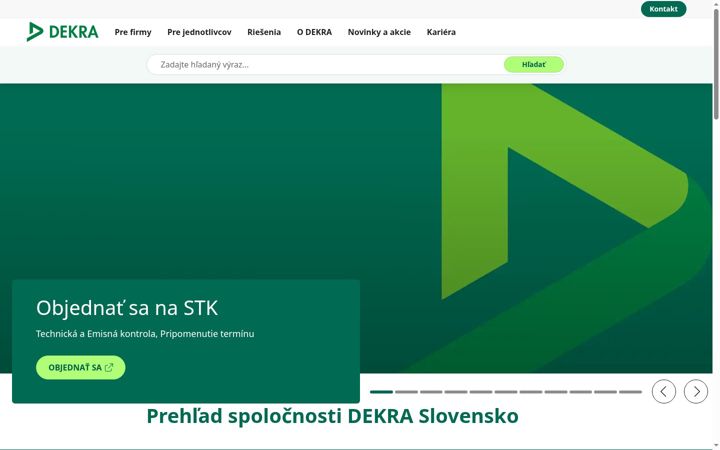 Screenshot of dekra.sk
