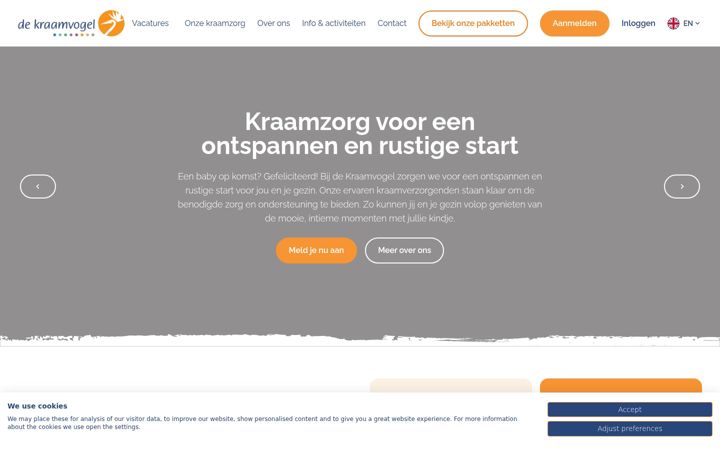 Ekrano kopija dekraamvogel.nl