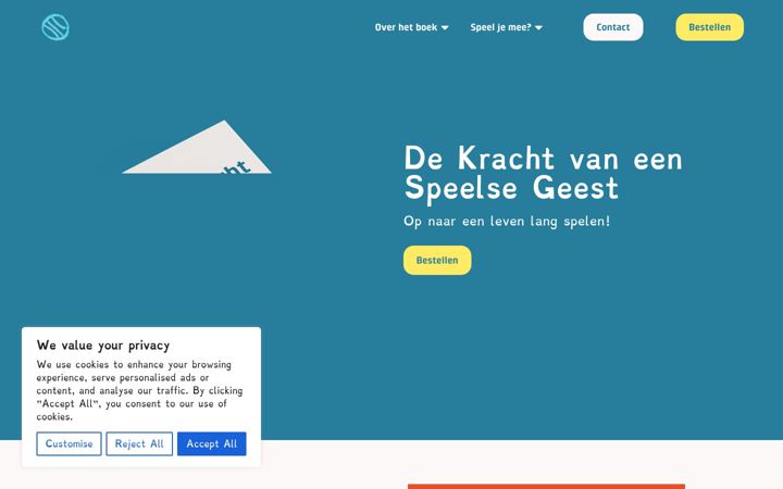 Screenshot stránky dekrachtvaneenspeelsegeest.nl