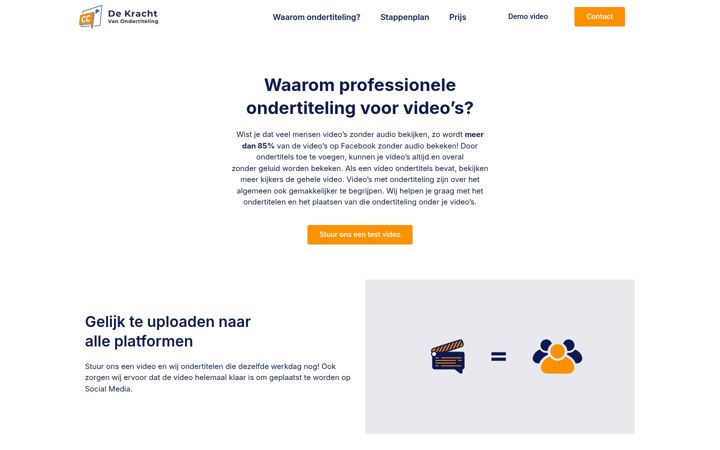Screenshot stránky dekrachtvanondertiteling.nl