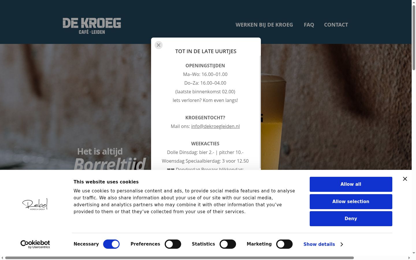 Sutikimo reklamjuostės, rodytos prieš bet kokią sąveiką, ekrano kopija