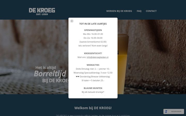 Screenshot of dekroegleiden.nl