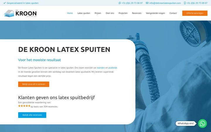 Screenshot of dekroonlatexspuiten.com