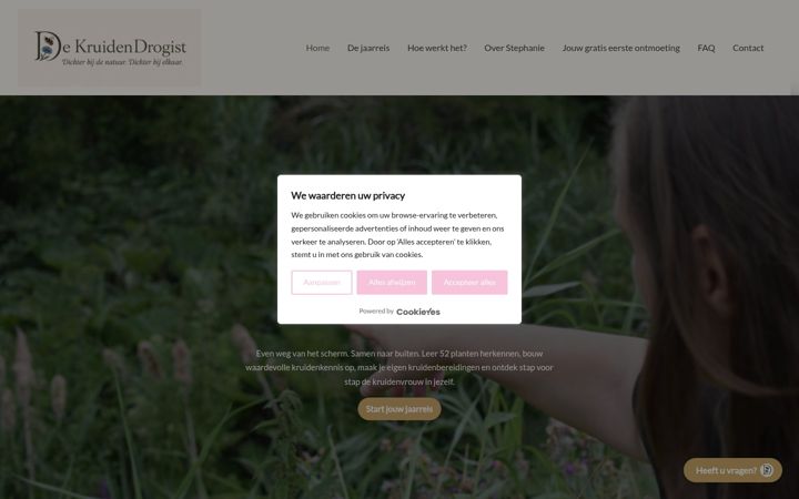 Screenshot of dekruidendrogist.nl