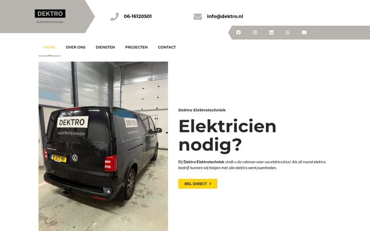 Screenshot of dektro.nl