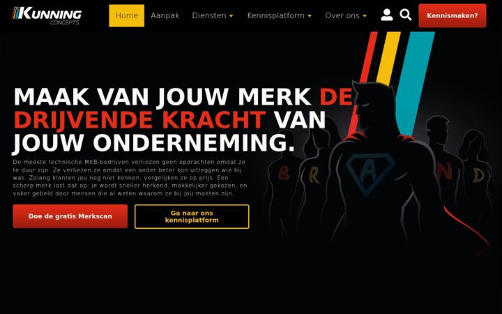Screenshot of dekunningconcepts.nl